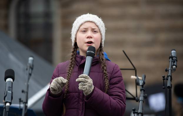 Climate activist Greta Thunberg in Hamburg