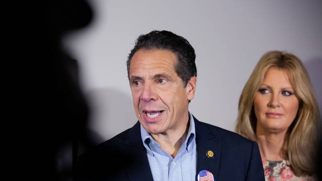 Democratic New York Governor Andrew Cuomo speaks at a news conference after voting in the midterm elections