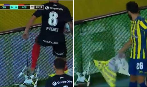 VIDEO Dron ometao utakmicu, igra&ccaron; ga dohvatio i raskomadao