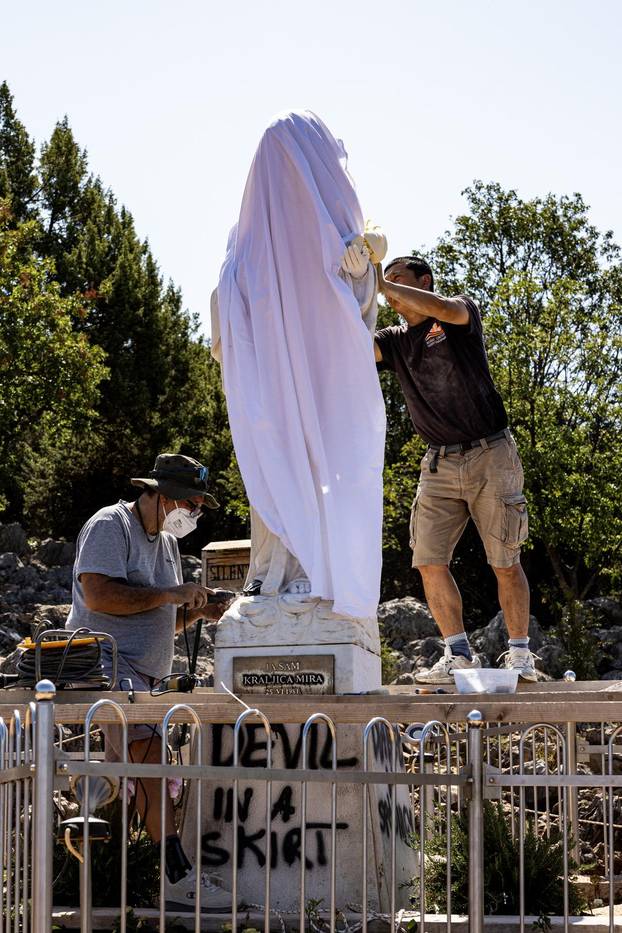 Međugorje: Oskvrnut Gospin kip na brdu ukazanja