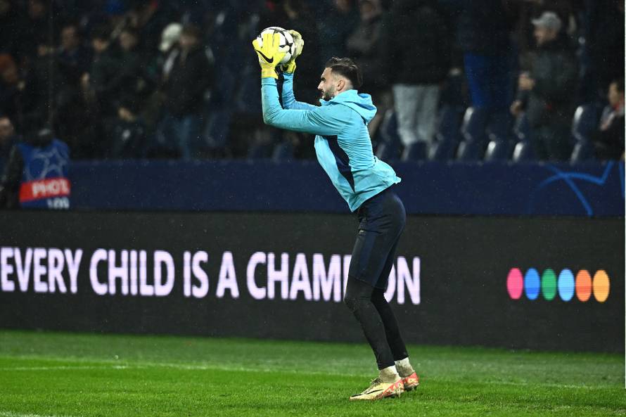 Susret Salzburga i Dinama u Ligi prvaka, zagrijavanje 