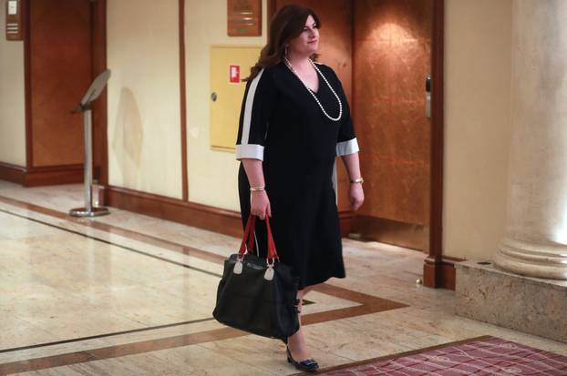 Zagreb: Članovi HDZ-a dolaze na sjednicu Središnjeg odbora