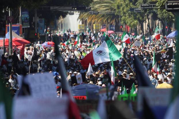 Protest against insecurity and corruption in country, in Mexico City