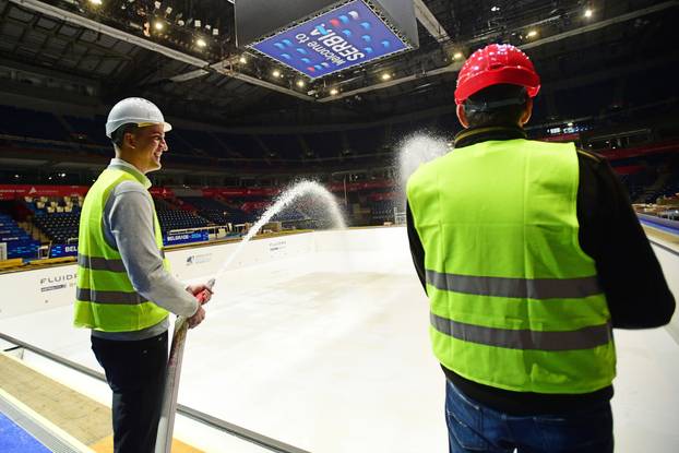 Beograd: Počelo punjenje bazena u Areni gdje će se održati 37. Europsko vaterpolo prvenstvo za muškarce 2026.