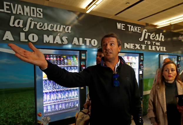 Jose Gonzalez, Spanish coach of Chinese soccer team Wuhan Zall arrives with his team to Malaga-Costa del Sol airport from Istanbul for pre-season training, in Malaga