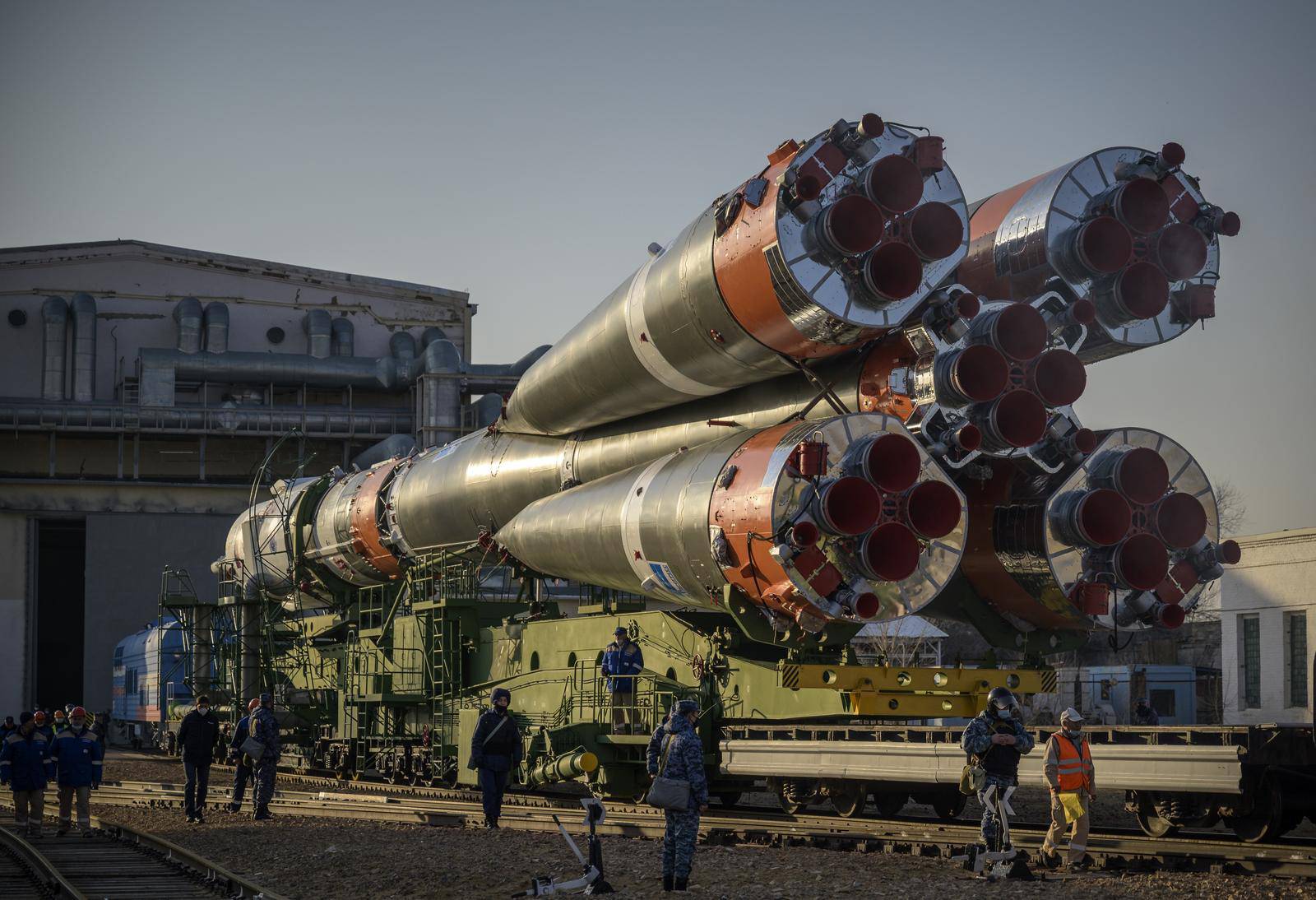 Expedition 65 Soyuz Rollout