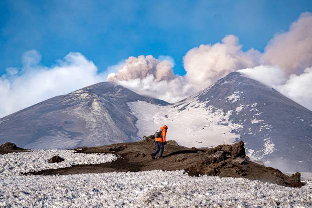 Italy's Mount Etna erupts