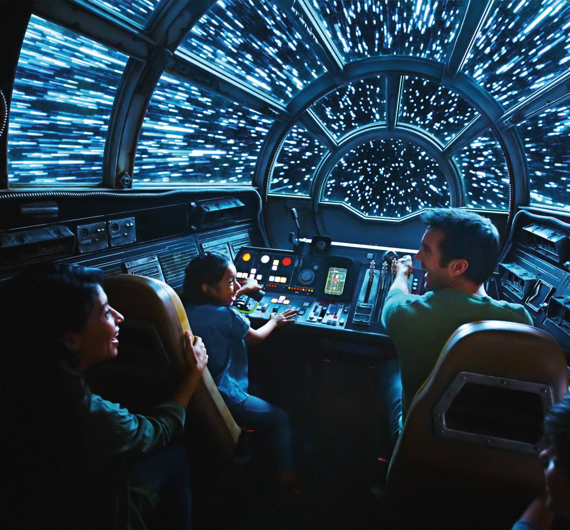 Star Wars Galaxy's Edge Millennium Falcon Smugglers Run exhibit