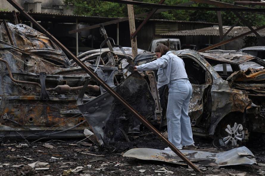 Aftermath of a Russian drone attack in Odesa