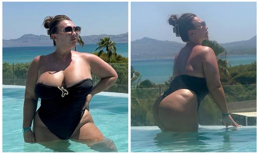 FOTO 'Bolje da ljulja nego... ' Izvijala se na bazenu, a kad su došli paparazzi - izbacila guzu