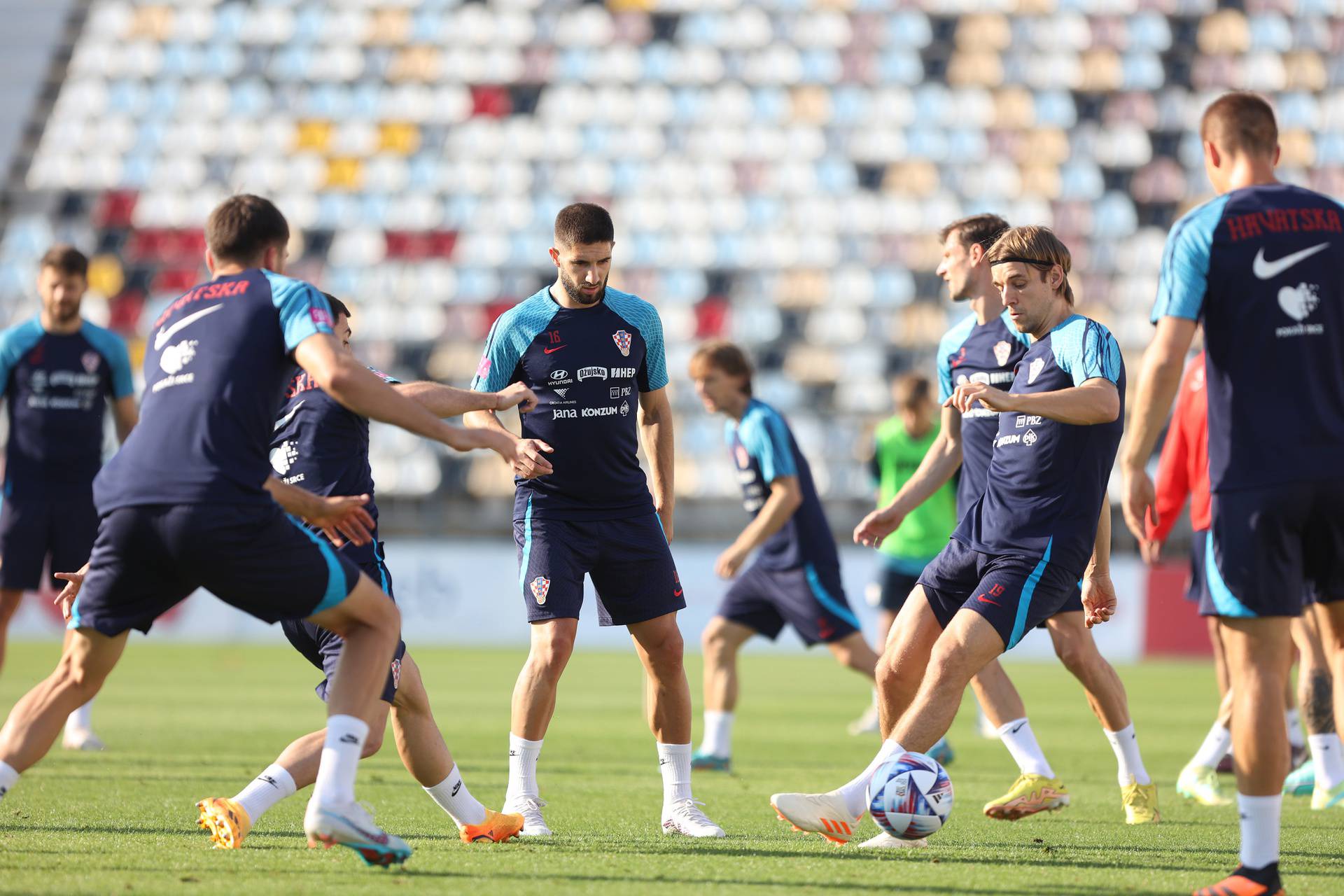 Rijeka: Na stadionu Rujevica održan trening Hrvatske nogometne reprezentacije 