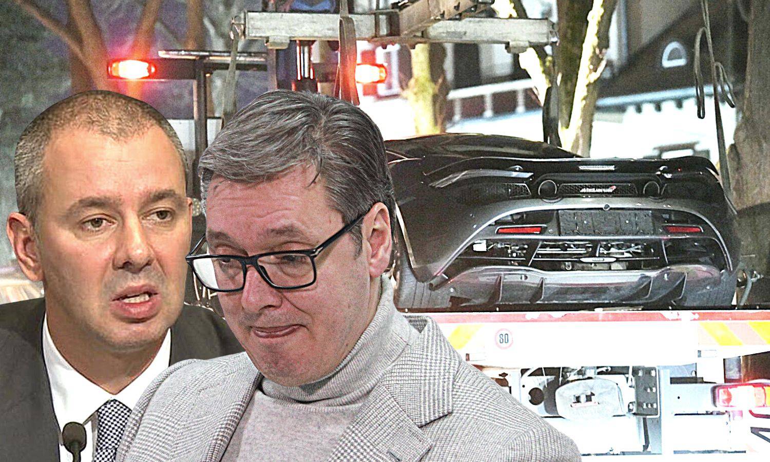 VIDEO Vučićev kum slupao auto, čudni tipovi okružili su novinare