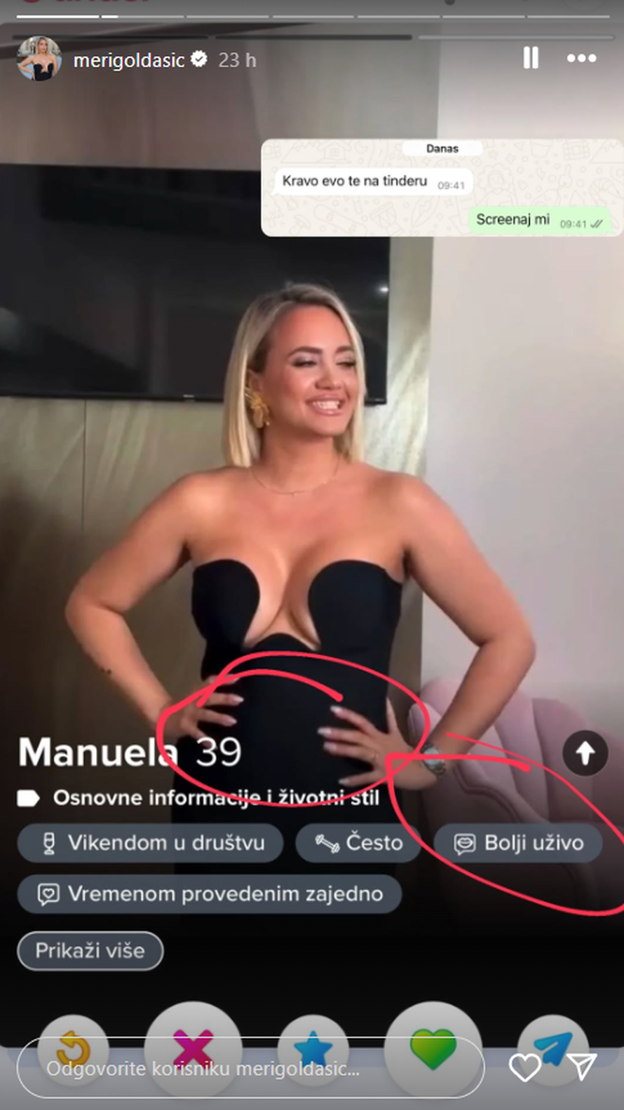 Fotke Meri Goldašić osvanule su na Tinderu: 'Lagala si mi za ime'