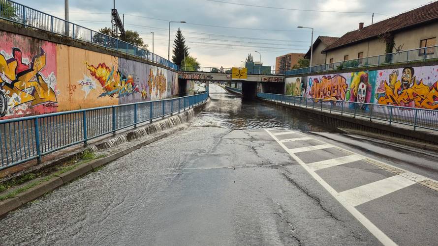 VIDEO Jako nevrijeme potopilo Slavonski Brod, vjetar rušio stabla. Grom zapalio pušnicu