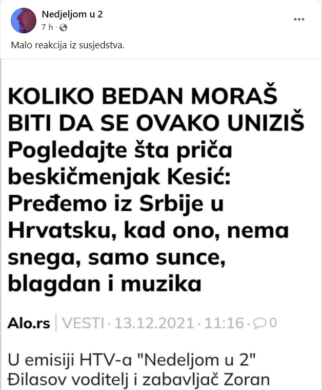 Novinar Kesić je nastupom kod Stankovića naljutio srpske medije: 'Ulizica i beskičmenjak'
