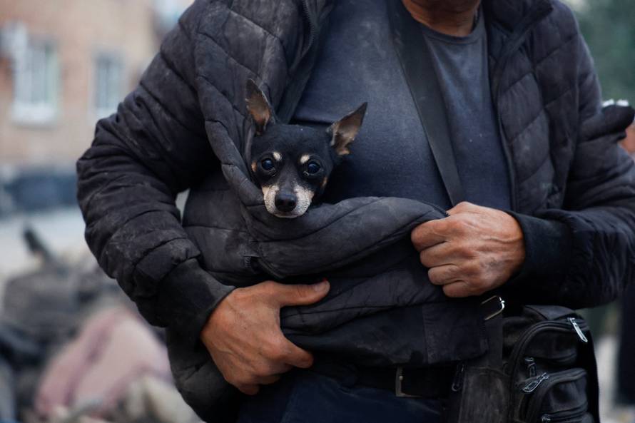Aftermath of a Russian missile and drone attack in Kyiv