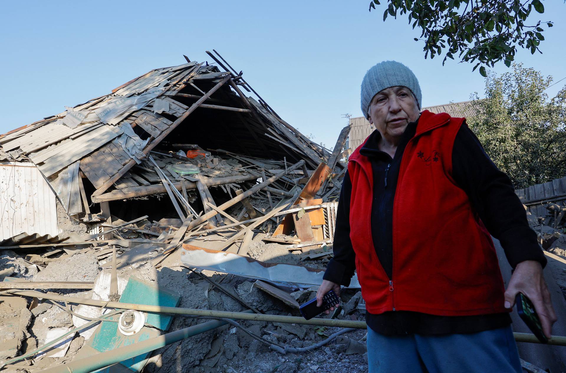 Aftermath of recent shelling in Donetsk