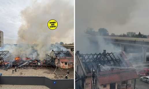 VIDEO Veliki po&zcaron;ar na osje&ccaron;kom &zcaron;eljezni&ccaron;kom kolodvoru