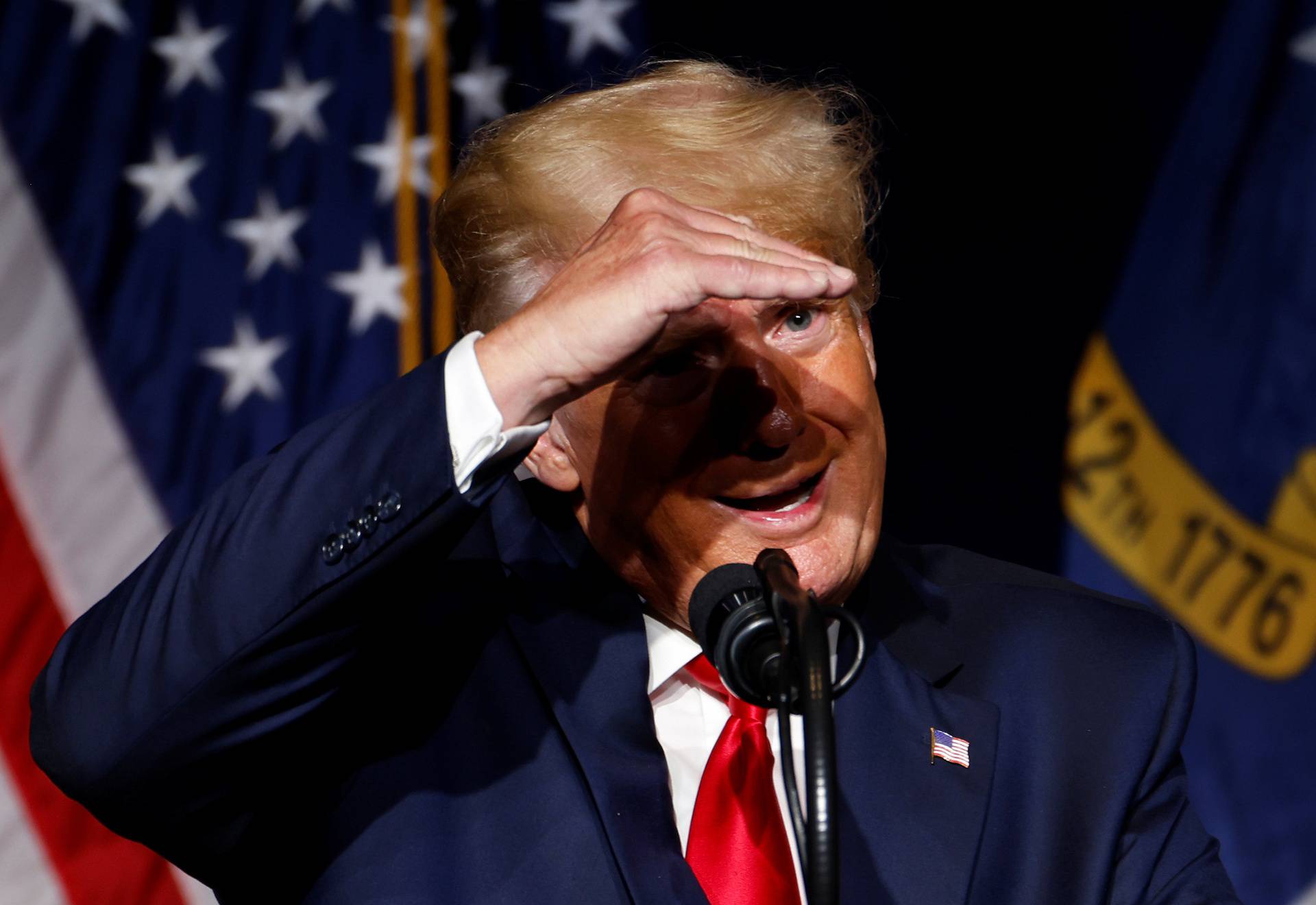 Former U.S. President Donald Trump at the North Carolina GOP convention dinner in Greenville