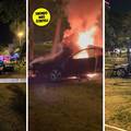 VIDEO  U&zcaron;as u &Scaron;panskom: 'Auto udario u stablo i planuo, voza&ccaron;a je u zadnji &ccaron;as spasio prolaznik'