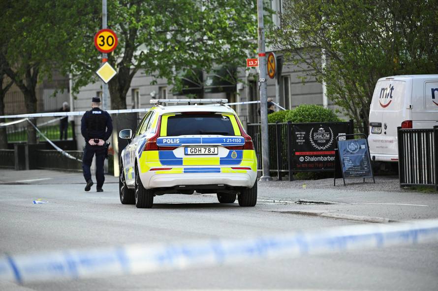 Several people injured after a series of loud bangs that indicated gunfire, in Uppsala