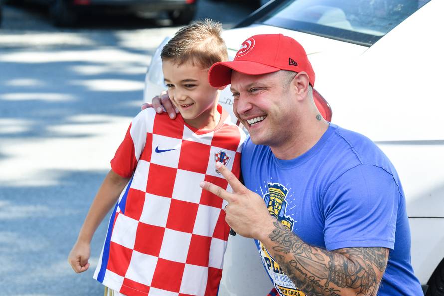 Zagreb: Snimanje navijačkog spota s Hiljsonom Mandelom i Stokom