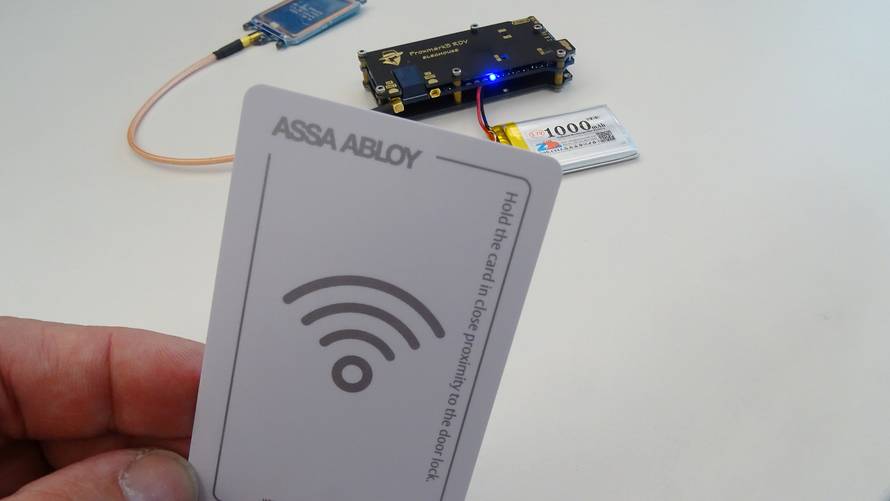 F-Secure researcher Hirvonen shows an Assa AbloyÃs hotel key card in Helsinki