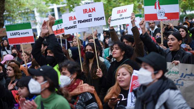 Protest over death of Iranian woman Amini, in Berlin