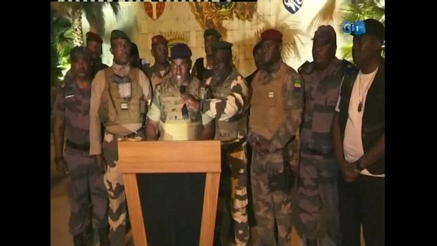 Gabonese military officers announce they have seized power