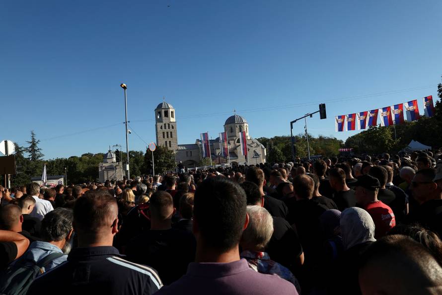 The body of former Bosnian Serb wartime general Ratko Mladic lies in state at the Church of St. Luke, in Belgrade