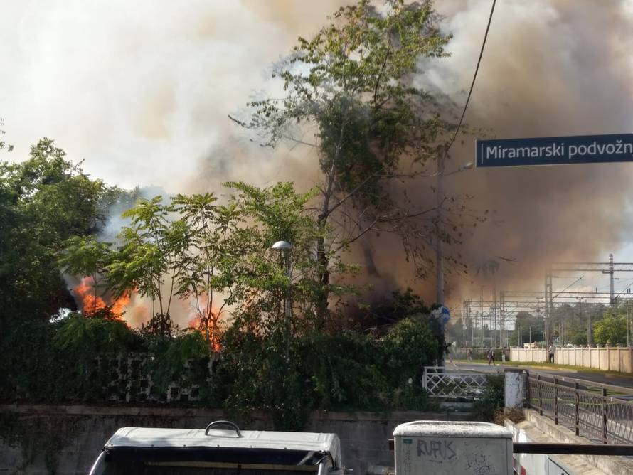 Video: Kod Botaničkog vrta gori raslinje i građevinski otpad