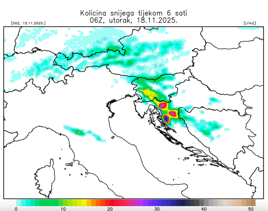 Stiže pravi udar zime! Sutra obilna kiša, a onda će dijelove Hrvatske zatrpati snijeg!
