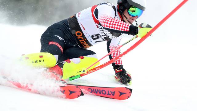 Zagreb: Hrvatski skijaši u prvoj vožnji muškog slaloma Snow Queen Trophy 2019.