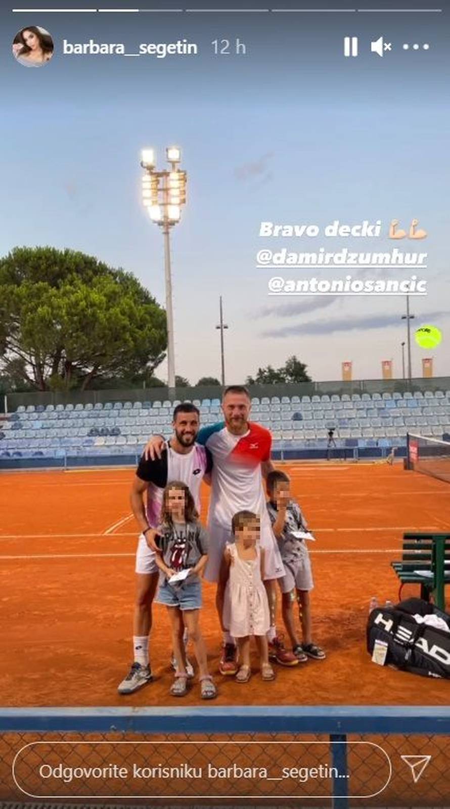 Barbara Šegetin bodri dečka na ATP turniru u Umagu: U uskoj haljini pokazala trudnički trbuh