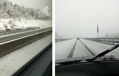 'Kod Bosiljeva je prava mećava, snijeg se prima za autocestu!'