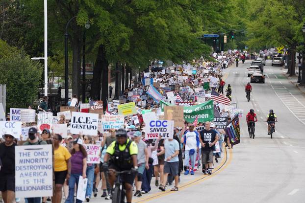 Anti-Trump “Hands Off” protest in Atlanta