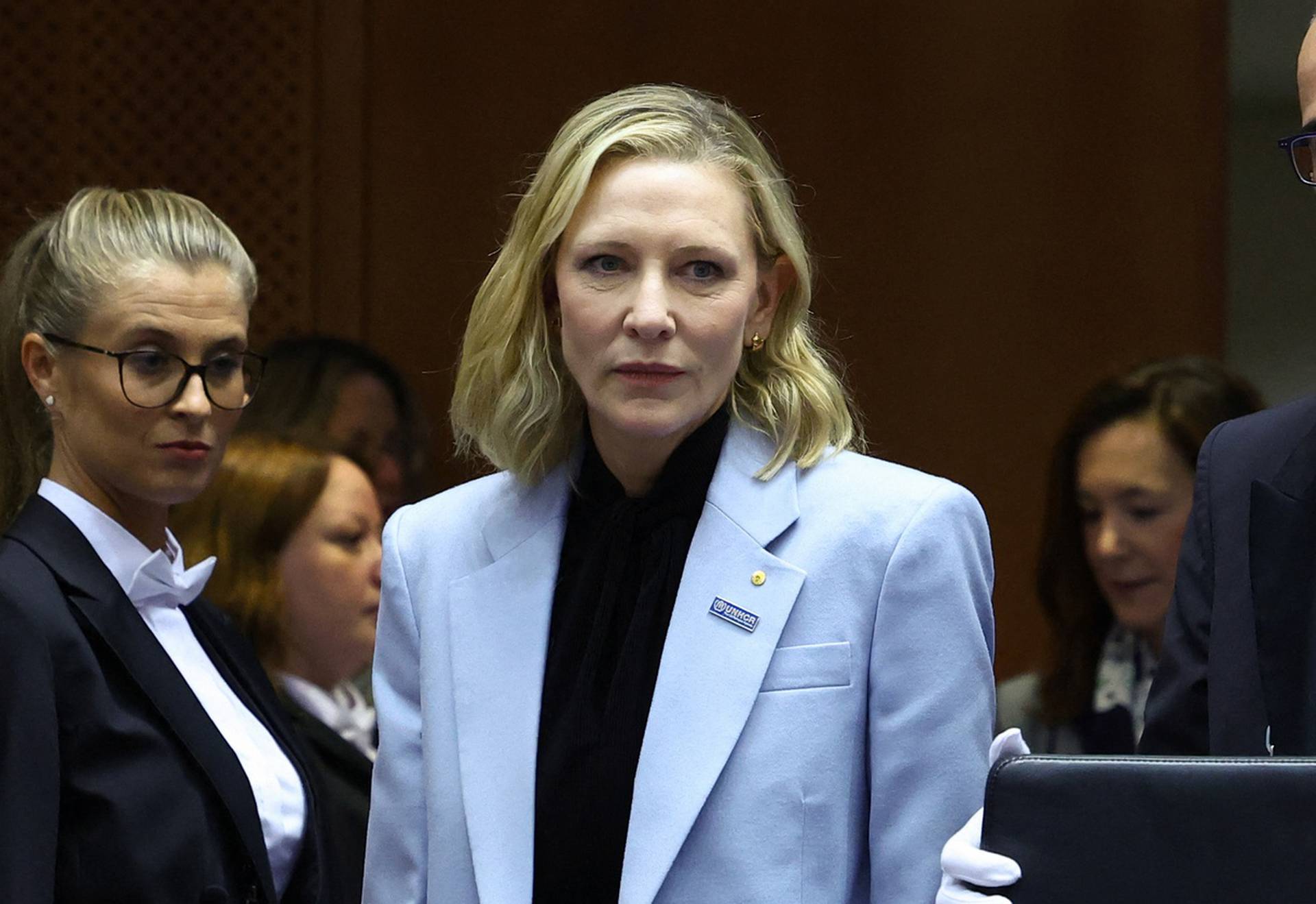 Cate Blanchett visits EU Parliament in Brussels