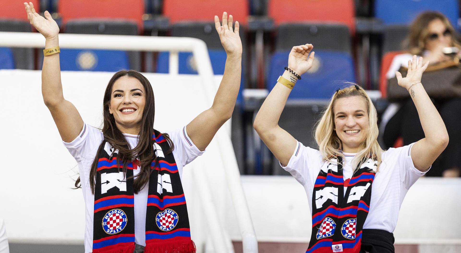 Split: Džudašice Barbara Matic i Lara Cvjetko na utakmici Hajduk - Dinamo