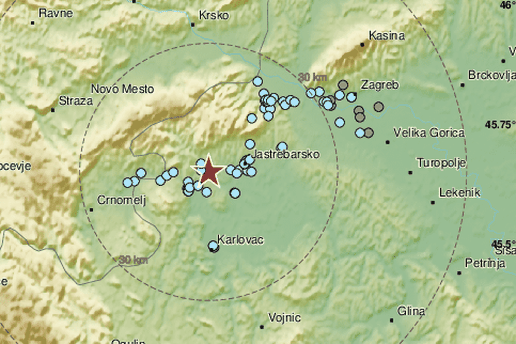 Potres od 3 Richtera pogodio Krašić: 'Trajalo je par sekundi'