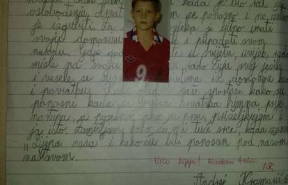 Kramarić u 5. razredu napisao: "Srce će mi tući za Hrvatsku"