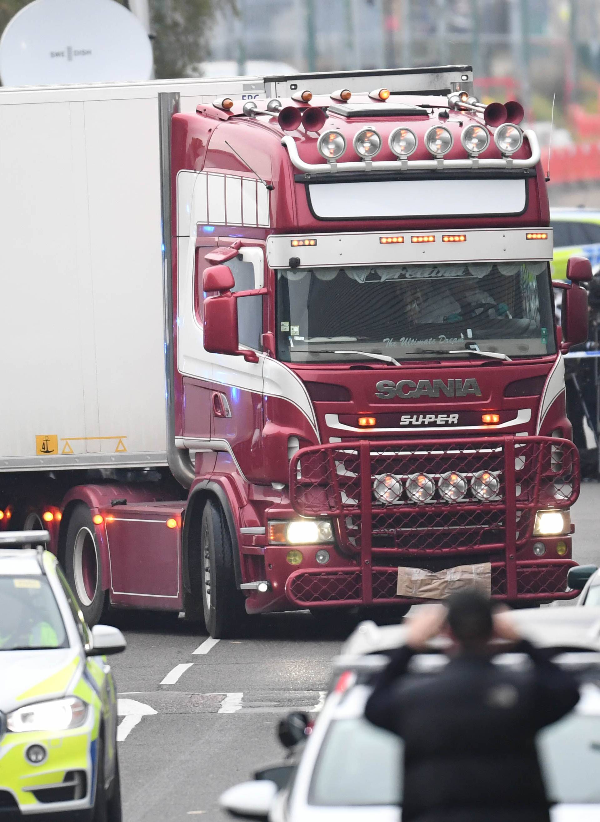 39 found dead in a lorry at Grays