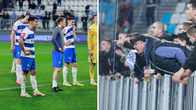 Navijači Osijeka ljuti zbog loše igre i poraza: Ne bismo zabili gol do Uskrsa, ovo je dno dna!