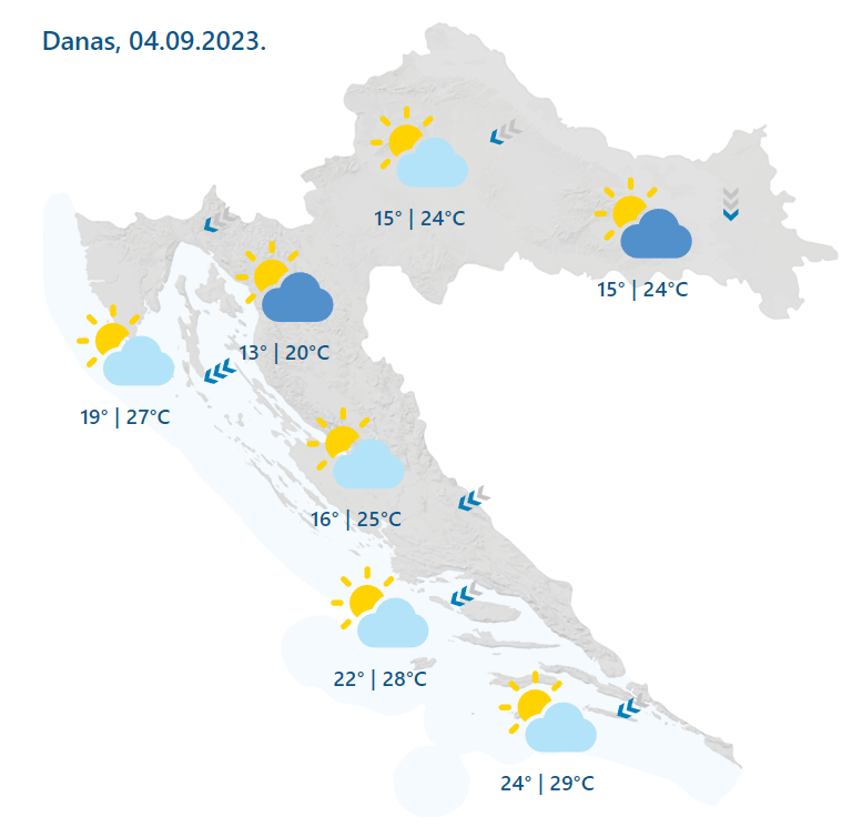 Na Jadranu orkanski udari bure, za dvije regije na snazi je crveni meteoalarm. Stigli svježiji dani