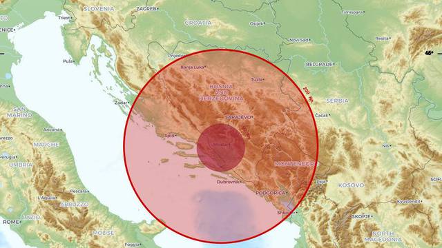 Potres kod Mostara, osjetio se i na jugu Hrvatske: 'Zatutnjalo je pa onda par sekundi drmalo'