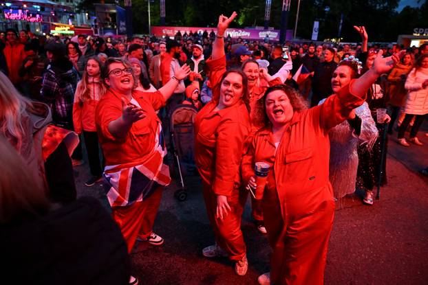Eurovision Song Contest (ESC) fans attend a public viewing, in Vienna