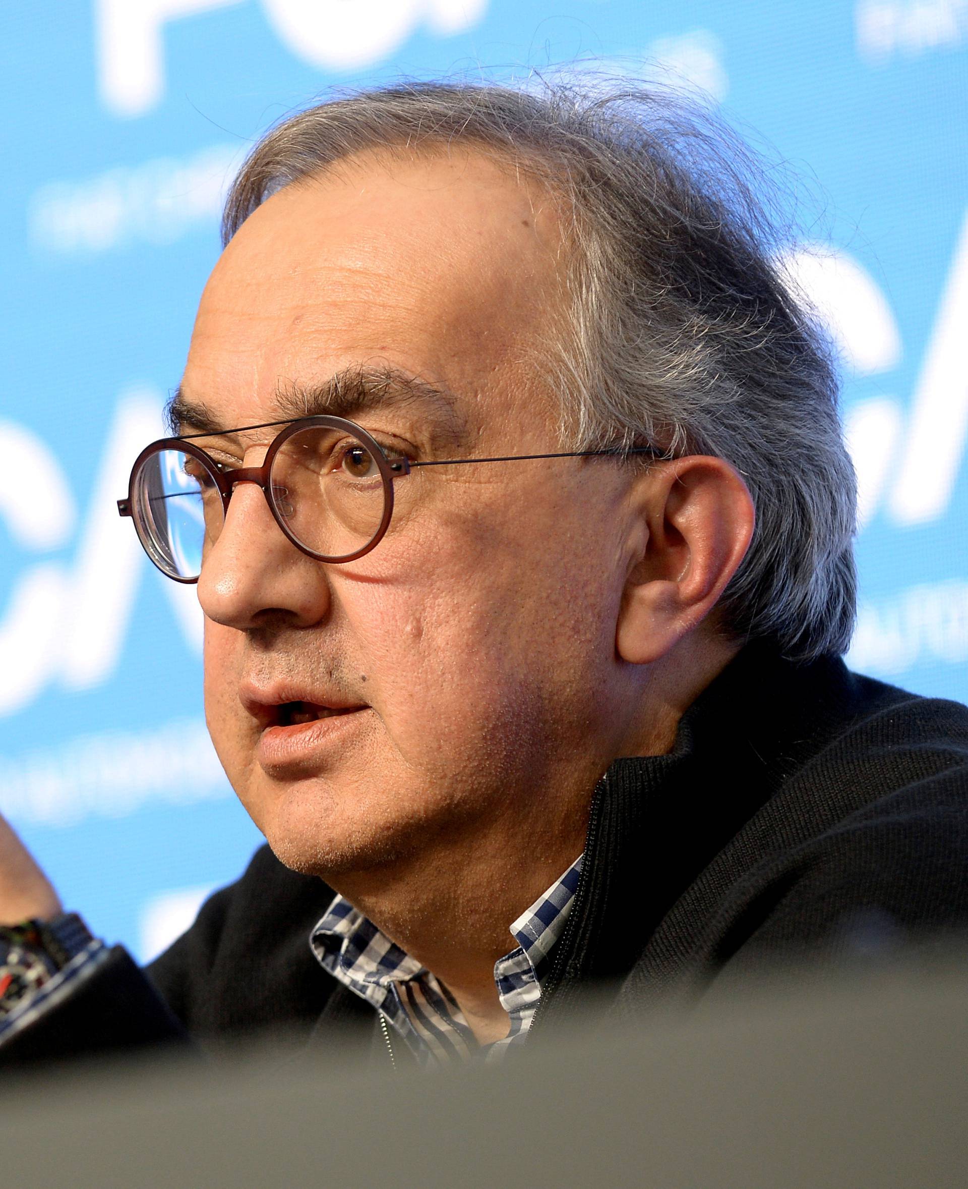 FILE PHOTO: Fiat Chrysler Automobiles CEO Sergio Marchionne speaks during a media conference in Balocco