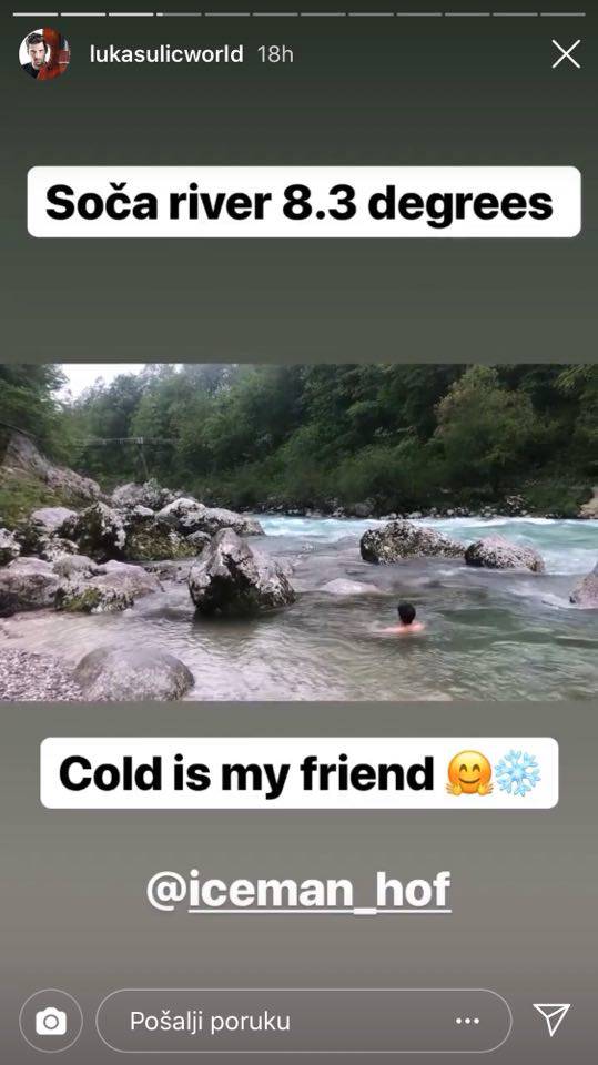 Luka Šulić se bacio u ledenu Soču: 'Hladnoća mi je prijatelj'