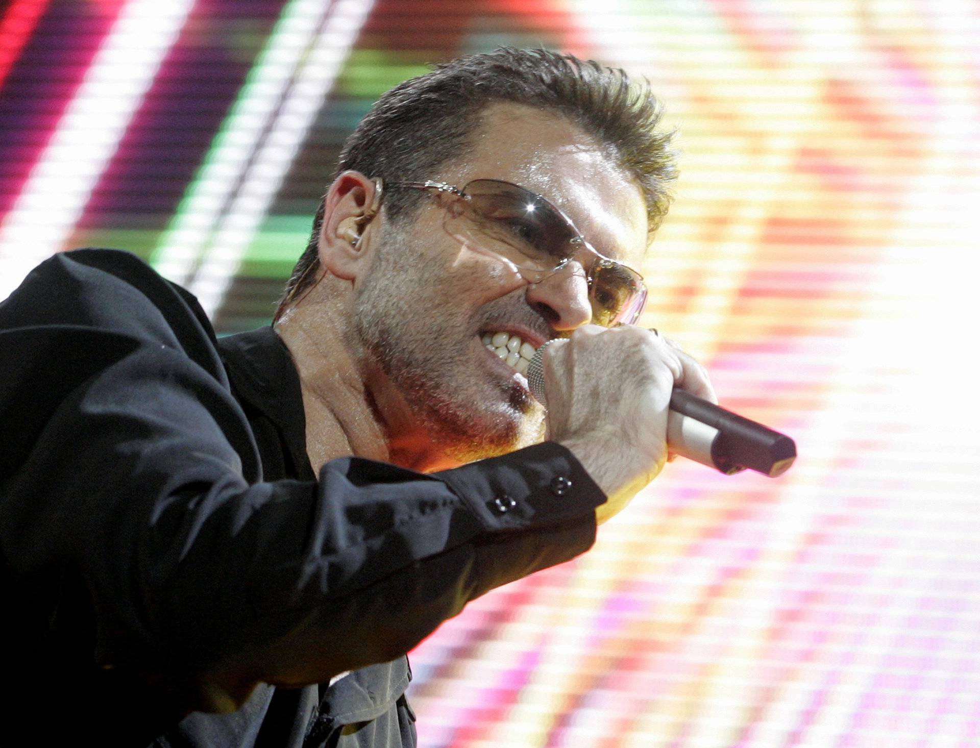 FILE PHOTO: Singer George Michael performs on stage during his "25 Live" world tour at the Bercy stadium in Paris