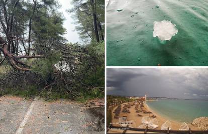 FOTO Jako nevrijeme pogodilo Dalmaciju: Potop u Splitu, na Čiovu pada tuča veličine oraha