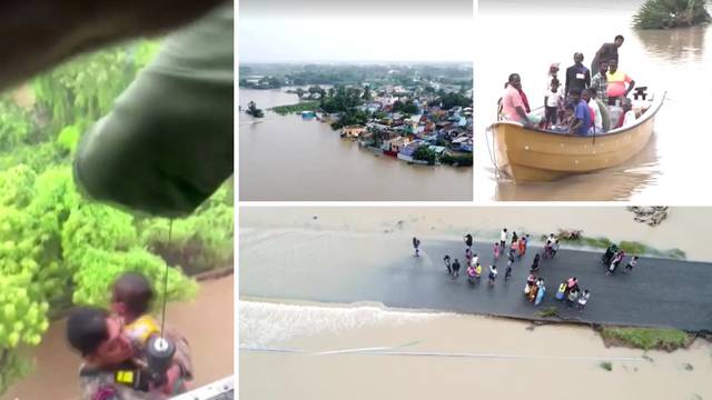 VIDEO Poplave su paralizirale dijelove Indije: Vlasti građane iz područja izvlače helikopterima